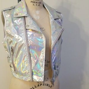 Holographic biker vest